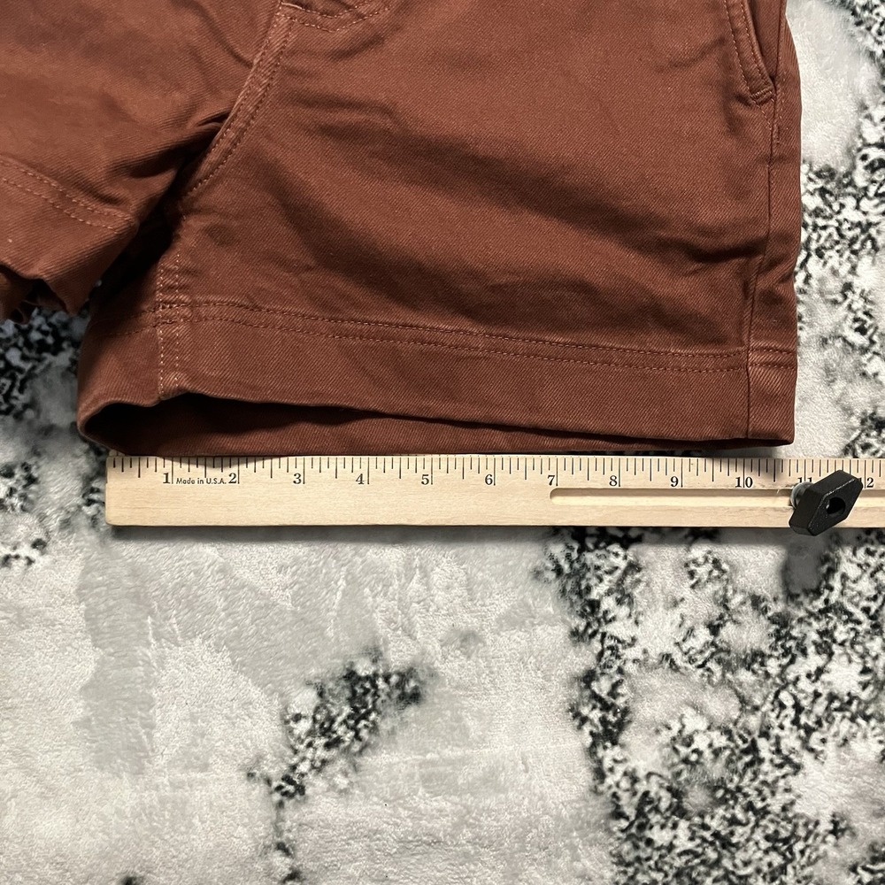 Everlane Shorts Womens Sz 0 Rust or Orange-brown high-waisted cotton twill - Picture 4 of 11